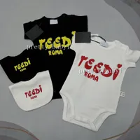 Summer Newborn Rompers Luxury Designer Baby Boy Bodysuit Brand Costume Boutique Infant Girl Cartoon Cotton Unisex Clothes