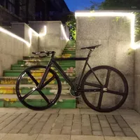Fixie Bike Bike Track Telaio con forcella in alluminio 4 raggi in lega di magnesio in lega di bordo bicicletta in bicicletta ad ingranaggi singola velocità