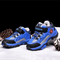 Scarpe invernali per bambini ragazzi antiscivolo inverno sneakers 2019 all'aperto caldo più stivali di pelliccia adolescenti da arrampicata da montagna scarpe da trekking