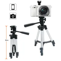 Alaşım Alüminyum 3 Bölüm Mini Tripod Dijital Kamera Tripod Telefon Taşınabilir Seyahat Akıllı Telefon Selfie Action Camera 220622