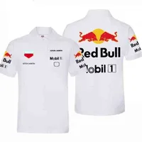 Vero Camisa Polo de Manga Curta Dos Huizen Red Racing Team Uniforme Frmula Bull Lapela Esportes Ao AR Livre Camiseta