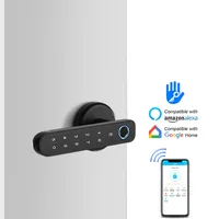 Mot de passe d'empreinte digitale de verrouillage intelligent biométrique sans fil verrouillage numérique électrique ttlock alliage de la porte de sécurité sans clé de clé pour la maison