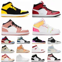 Rust Pink Jumpman 1 Hombres Basketball Zapatos Triple Blanco 1S zapatillas UNC Black White Candy Chicago New Love University Blue Sports Women Trainers Tamaño 36-47