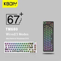 KBDiy TM680 Knob Swap Mechanical Keyboard Kit Wireless Bluetooth 3 Mode RGB Backlit Gamer 60% For 3Pin 5Pin Switch 220427