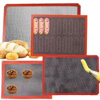 Sublimation perforiertes Silikon-Backmatten-Non-Stick-Ofen-Blatt-Liner-Bäckerei-Tool für Cookie / Brot / Makaroon Küche Backformen Zubehör