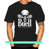 Cool Buell Americano Moto Skull Pistone Regalo di Stampa Tshirt Hip Hop Tee T-shirt Nuove Maglittette di Arrivo Causale 220702