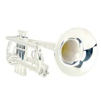 Margewate bb trompette mtr-h7 en laiton argent planté entrée b instrument de musique de trompette plate b plantaire avec étui