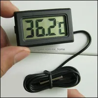 Instrumenty temperatury Hurtowe mini cyfrowy termometr elektroniczny LCD DHOFK