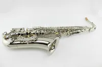 Saxophone tenore BB di alta qualità senza marchio Strumento musicale nichelato in ottone nichelato con custodia