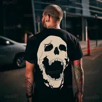 Мужская дизайнерская футболка мужчины женщины с коротким рукавом модные скелетные скелеты