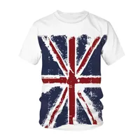 Erkek Tişörtleri Union Flag Jack 3d Baskı İngiltere Tshirt Üstler Kadın Moda Hip Hop Tees Gömlek Erkek Kız Harajuku Giyim