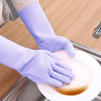 魔法のシリコーン食器洗い手袋卸売キッチンハウスワークDouyin同じスタイルの創造的な多目的な肥厚して長く防水グローブ