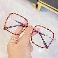 Sonnenbrille Anti-Blau-Brille Fahsion Unisex quadratische optische Brille Einfachheit Spektakel Übergroße Rahmen Brillen 8 Farben verfügbar