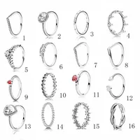 925 Sterling Silber Womens Diamond Ring Fashion Schmuck Hochzeiten Engagement Ringe für Frauen196Q