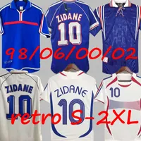 1998 Retro -Version Fre Soccer Trikot 96 98 02 04 06 Zidane Henry Maillot De Foot Soccer Shirt 2000 Home Trezeguet Football Uniform Ance
