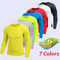 Comfortable Mens Compression Under Base Layer Top Long Sleeve Tights Sports Rashgard Running Tshirt Gym T Shirt Fitness 220624