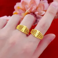 Cluster Rings MFY High Quality Classic Gold Color Heart Love Opening For Women Engagement Weeding Party Jewelry Adjustable Accessories Kenn2