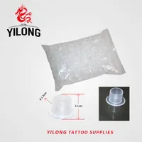 Yilong White 11 13mm 1000st Tattoo Ink Caps Pigment Supplies Plastic Self Standing Ink Cups 218h