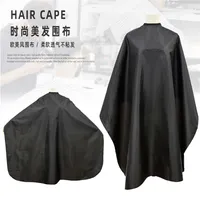 Black Haircut Cloth Hairdressing Anti-Static Cloth Gown Barber Waterproof Hairdresser Apron Haircut Capes Pro Salon 220621