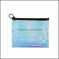 Packing Bags Rainbow Clear Plastic Toiletries Bag With Strong Zip Travel Carry Wash For Vacation Bathroom And Organizing Mylarbagshop Dhwds