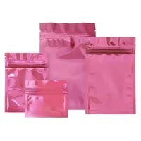 Enveloppe-cadeau 100pcs sac en aluminium rose brillant