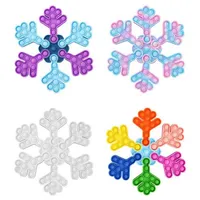 Christmas Tree Snowflake Push Party Fingertip Toys DIY Puzzles Fidget Decompression Toy Valentine's Day Decorationsa032484