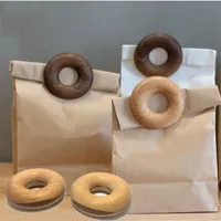너도밤 나무 도넛 검은 호두 나무 밀봉 가방 클립 창조적 인 단단한 나무 스낵 티백 부엌에 클립 저장 20220520 e3
