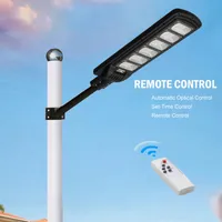250W Solar Panel Street Light Outdoor Solar Pole Lights With Motion Sensor Dusk To Dawn Remote Control IP65 Waterproof