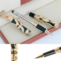 Высококачественный Jinhao Snake Metal Ballpoint Pen 0 5mm Nib Rollerball Pen Gold Business Окружение канцелярские товары307G