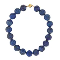 Chokers mavi sophie buhai perriand doğal taş lapis-lazuli boncuklar 18k altın-vemeil choker manyetik toka kadınlar ifadesi mücevherçiler