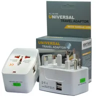 Все в одном Universal International Power Plug Adapter с 2 USB -портами World Travel Chargers Au US UK EU Converter Plugs