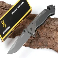 Due stili Black and Army Green Browning DA166 Foldingknife EDC Tools Knife da campeggio 3CR13Blade Steel e G10 Handle285V