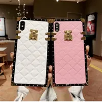 Lambskin Pu Leather Cases for iPhone XR XS Max 8 7 6 6s بالإضافة
