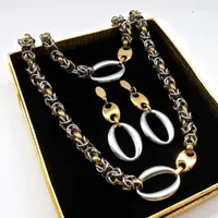 Brincos colar amumiu moda feminina jóias conjunto de jóias link link bacelete fester presentes múltiplas opções de comprimento por atacado ktz500x hono22
