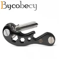 Bycobecy aluminium métallique EDC porte-clés portefeuilles hommes porte-clés intelligente femme de ménage Nouveau design Keys Organisateur Key Chain Bottle Opender277d