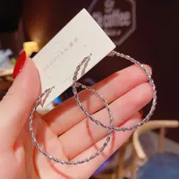 Hoop Huggie Fashion 2022 Circle Wrap Big Earrings dames metalen geometrische drop trend eenvoudige Koreaanse elegante meisjes sieradenhoop