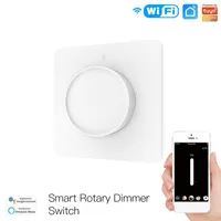 Smart Home Control Wifi WiFi Rotary Light Dimmer Switch 100-240 V Tuya Life App Remote Works with Alexa Google