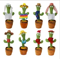 Novelty Games Toys Dancing Talking Singing Cactus Brinquedo de pelúcia de pelúcia Electronic with Song em votos de descompressão para crianças e adultos
