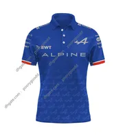 BWT F1 Alpine 2022 팀 폴로 셔츠 포뮬러 1 레이싱 슈트 알프 라펠 티셔츠 팬 파티 모터 오토바이 유니폼 SS22