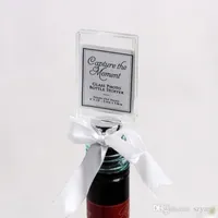 Crystal Photo Frame Bottle Stopper Wine Stopper Photo Frames Place Card Holder Wedding Party Gift Favors Bridal shower DH9551