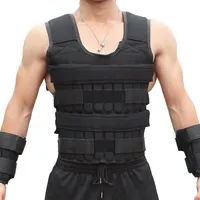 권투 웨이트 트레이닝 운동 운동 피트니스 체육관 장비 조절 가능한 양복 조끼 재킷 모래 의류 342e 용 체중 조끼.