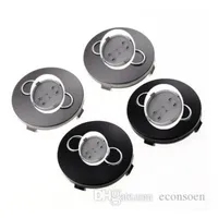 100pcs Wheel Hub Covers 60mm Center Cap ABS Black Silver hubcaps For A3 A4L Q3 Q7169z