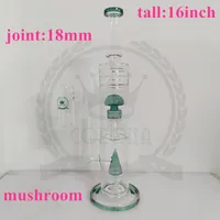 16" Tall Dab Oil Rig Hookah Big Klein Recycler Borosilicate Glass Bong Water Pipes With 18mm catcher Quartz Banger And Bowl