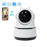 Inomhus trådlös säkerhetskamera 1080p WiFi IP Hemövervakningssystem med mänsklig spårning tvåvägs ljud baby kamera