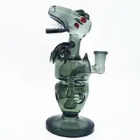 Glass Dino Water BongかわいいダブリグFabegg Hookah 14.4mm女性ジョイントバブラーリサイクルパイプクラフトボン