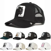 Berets Trendy Mesh Cap Animal Baseball Snapback Hip Hop Caps Personality Street Farm Trucker Hats For Men Women Hat Drop