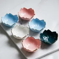 Ensembles de vaisselle de vaisselle japonaise Assiette de vaisselle Sauve de vinaigre aromatisé Céramique Snack Soja Set Supplies Dinnerware