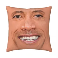 Caixa de travesseiro A rocha Face Dwayne Cushion Cover para sofá, ator americano decorativo Johnson jogue pela fronha de poliéster Casepillow