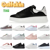 Fashion Calfskin Platform Casual Shoes Sneaker White Reflective Metallic Black Snakeskin Rainbow Glitter Shoelace Red Leather Chunky Designer Men Women Shoe