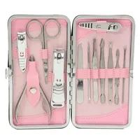 24pcs Manicure Set Pedicure Scissor Cuticle Knife Ear Pick Nail Clipper Kit Stainless Steel Nail Care Tool manicure set2525